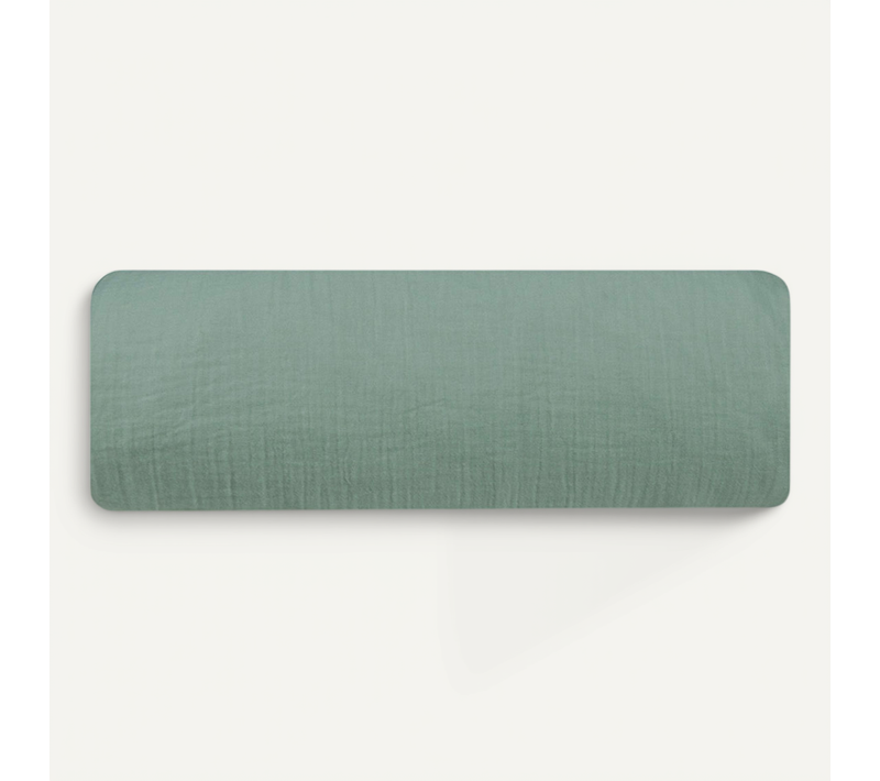 Drap - Housse Gaze De Coton Vert Sauge 160x200 Cm