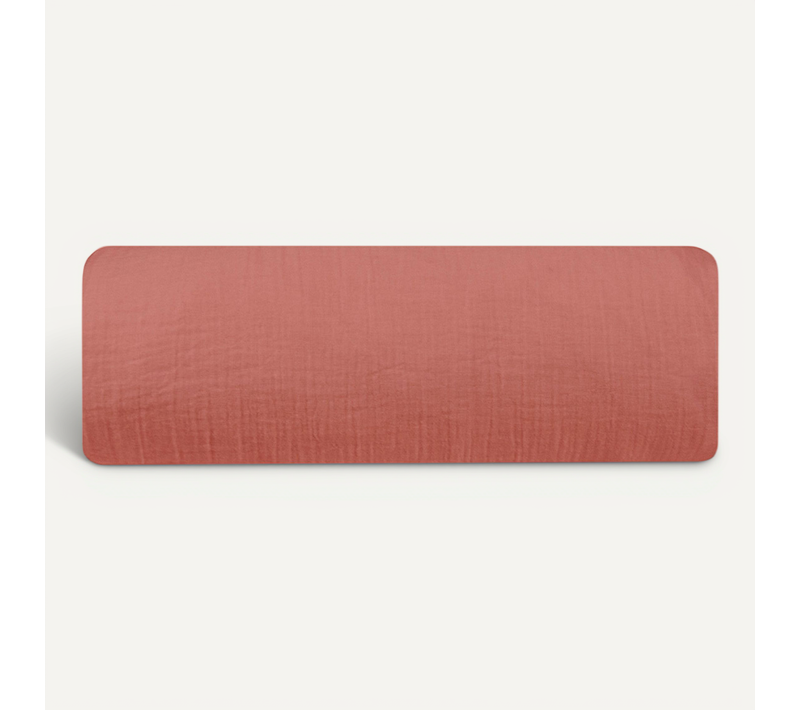 Drap - Housse Gaze De Coton Teracotta 160x200 Cm