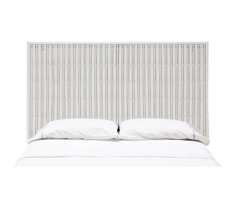 Tête De Lit 160x3x90 Métal/osier Blanc