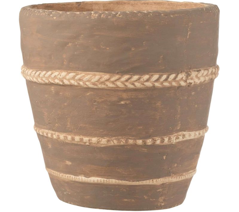 Cache-pot Marron Terre Cuite 23,5x23,5x24cm