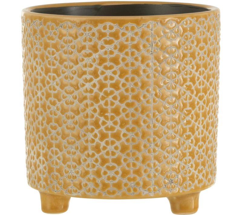 Cache-pot Jaune Céramique 16,5x16,5x16,5cm