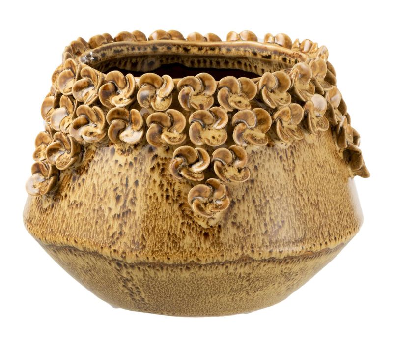 Cache-pot Jaune Argile 18x18x13cm