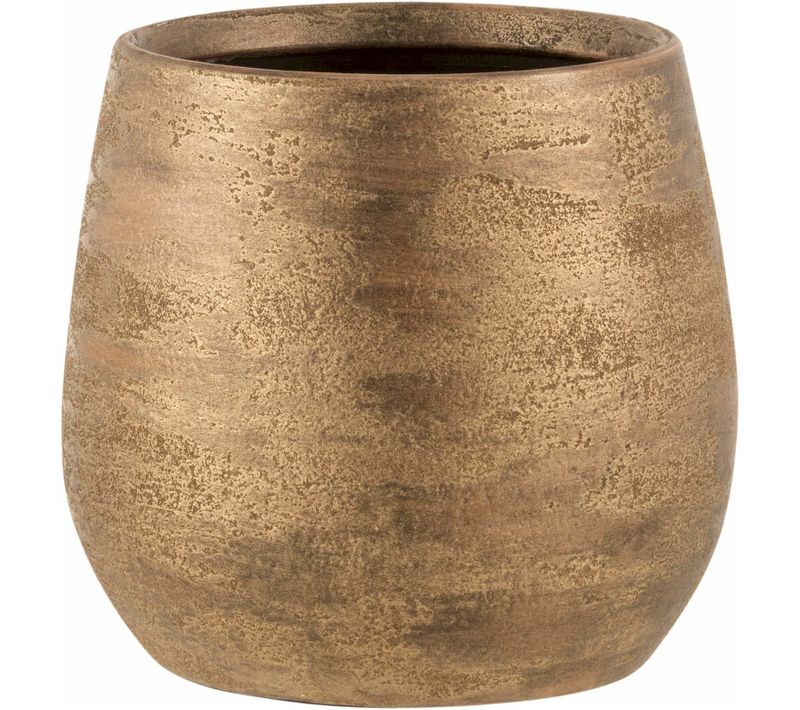 Cache-pot Or Terre Cuite 24x24x23cm