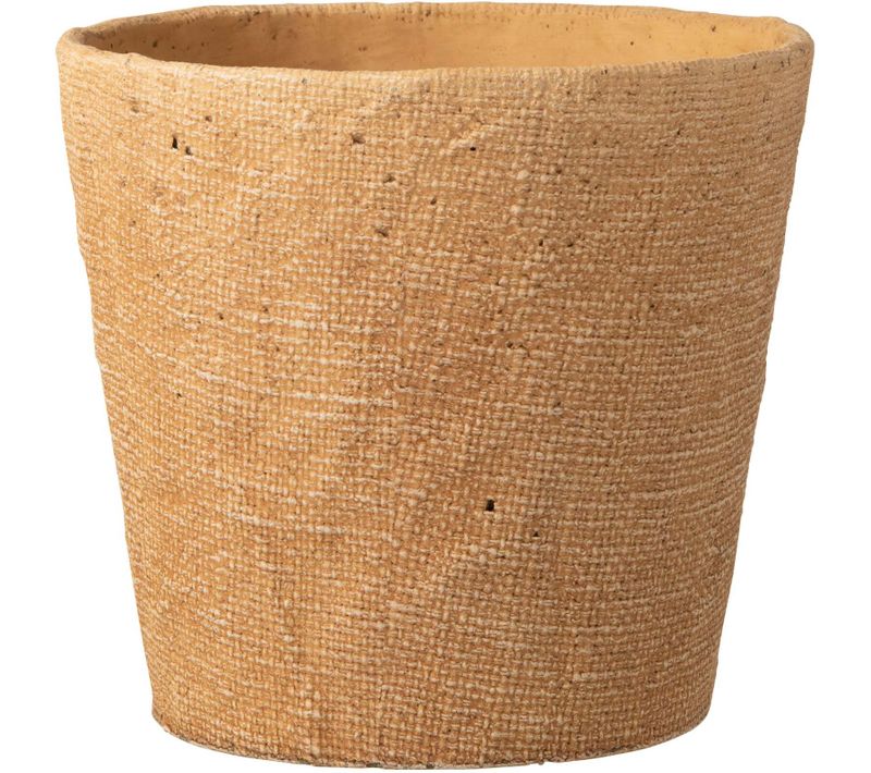 Cache-pot Bois Clair Ciment 26x26x24cm