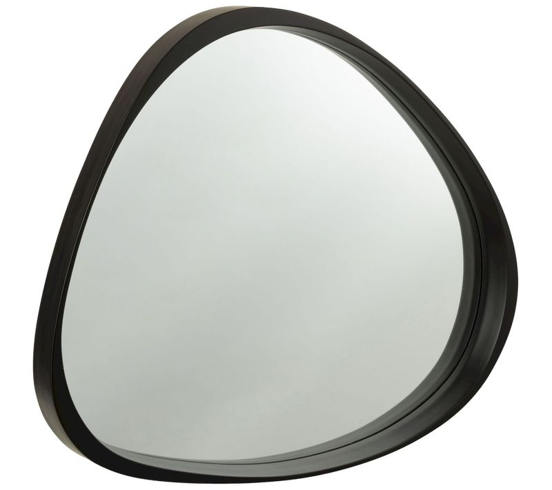 Miroir Mural Noir Bois 77x6,8x71cm