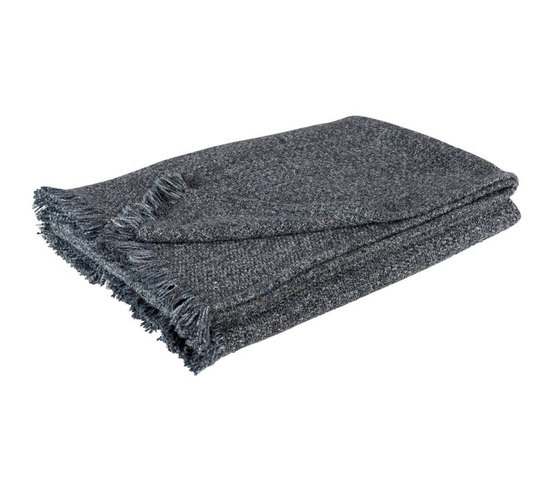 Plaid Bleu Coton 130x170x0,5cm