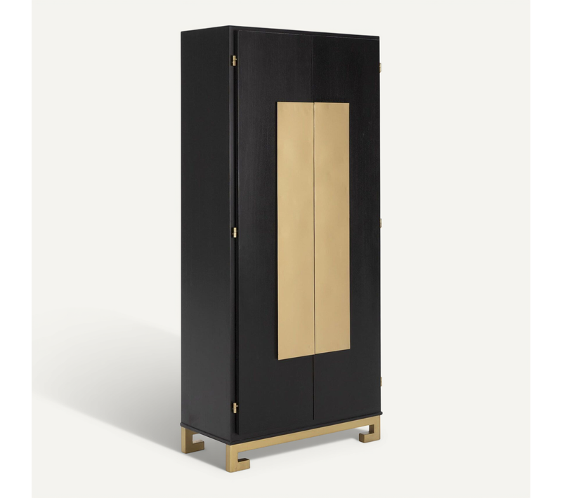 Armoire Bois Noir 85x45x195cm