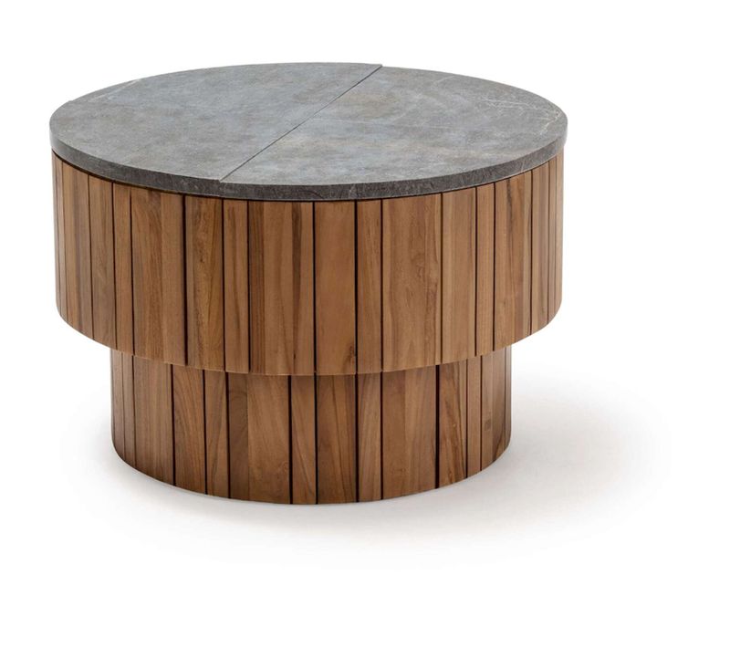 Table Basse Extérieure Bois Marron 70x70x45cm