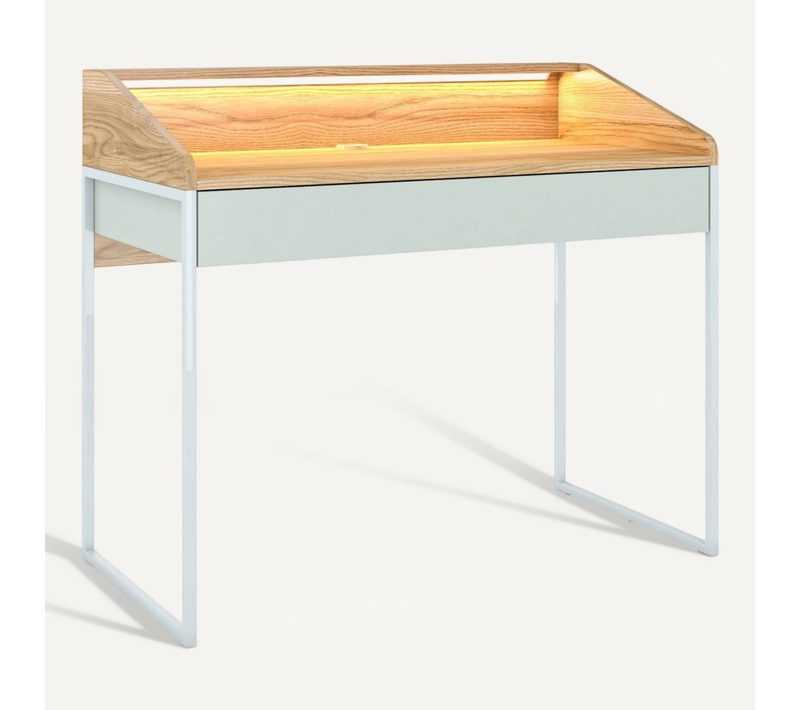Bureau Bois Vert, Gris Cendre 110x56x94,8cm