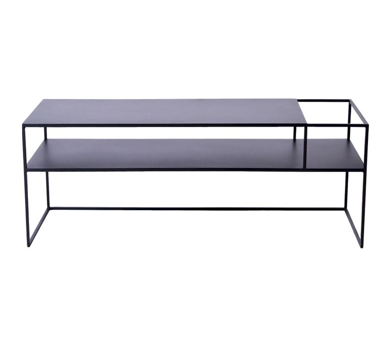 Meuble TV Métal Noir 120x45x45cm