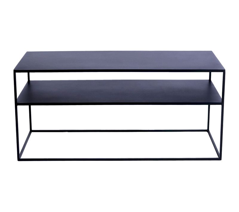 Meuble TV Métal Noir 100x45x45cm