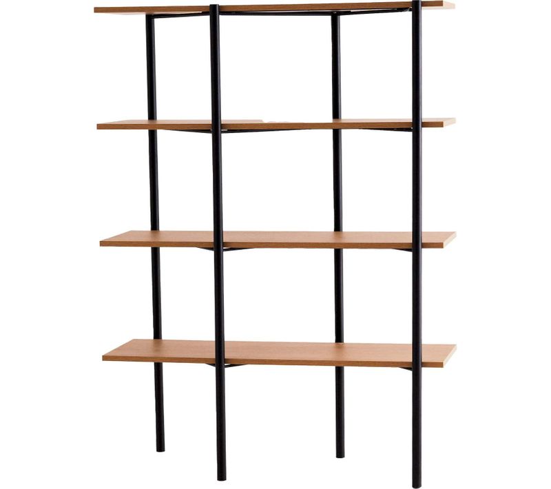 Etagère Métal Bois Clair 110x40x150cm