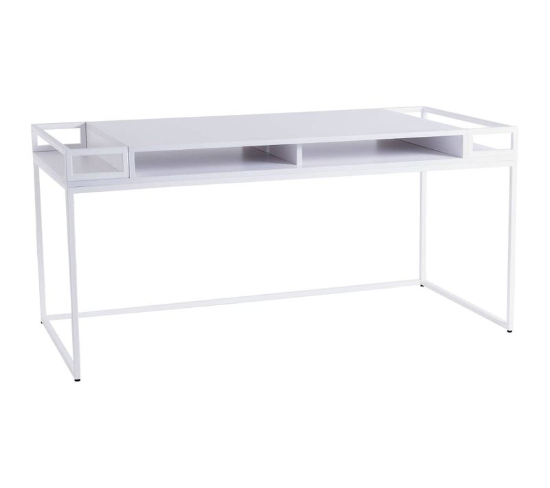 Bureau Métal Blanc 140x78x76cm