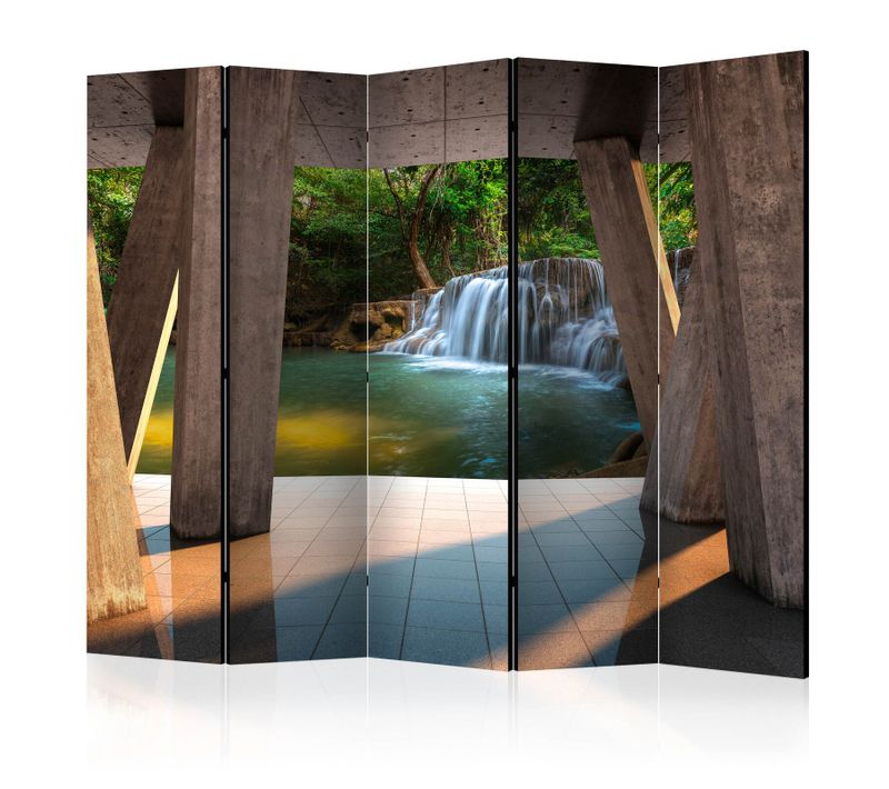 Paravent 5 Volets Toile Intissée 225x172cm