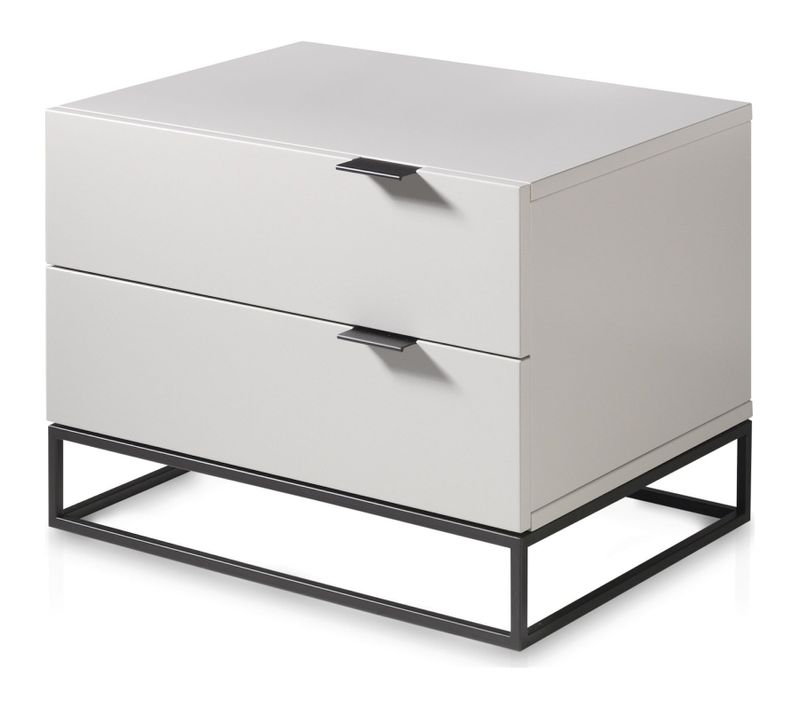 Table De Nuit Bois Blanc 55x41x41cm