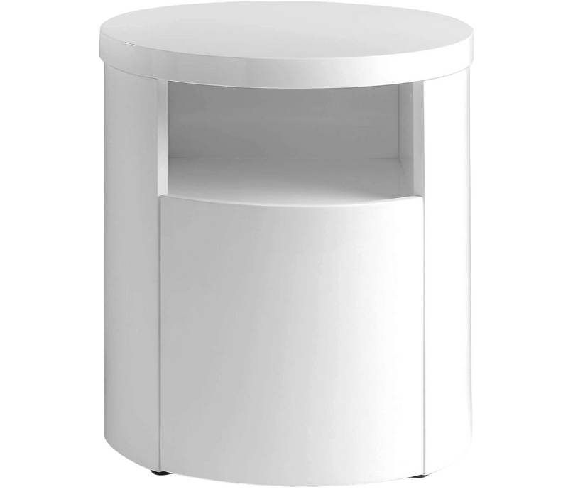 Table De Nuit Bois Blanc 48x48x55cm