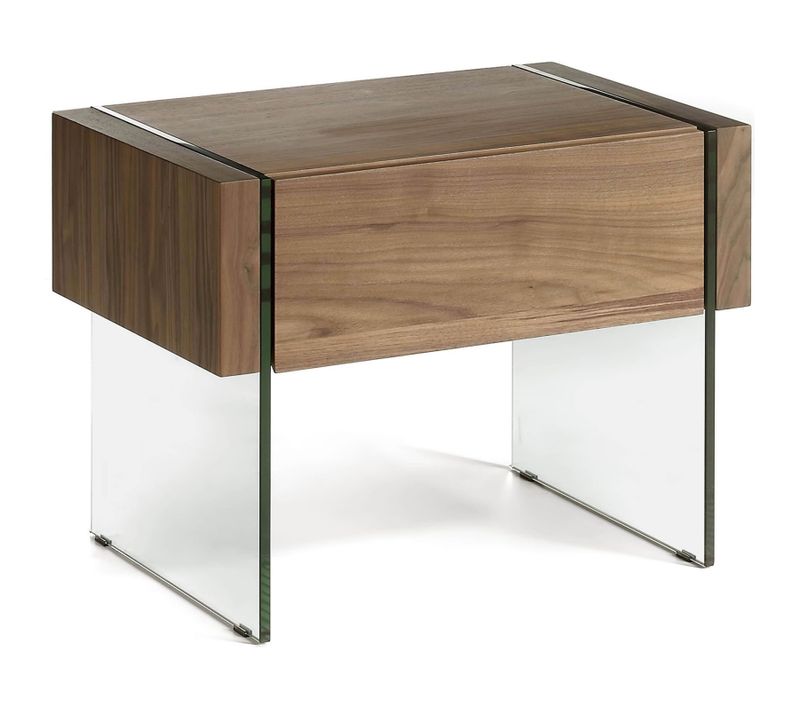 Table De Chevet Bois Foncé 58x39x43cm