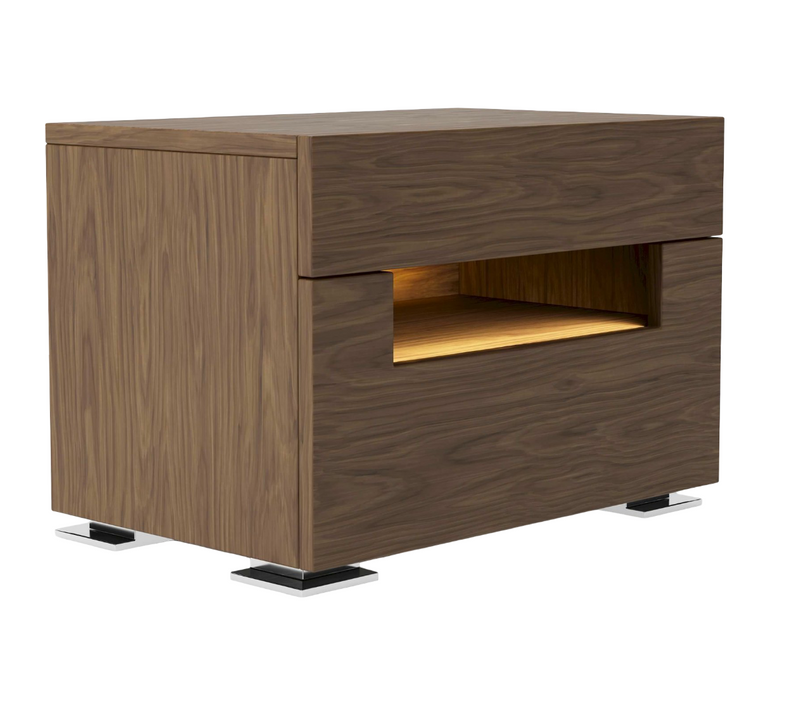 Table De Chevet Bois Foncé 58x38x41cm