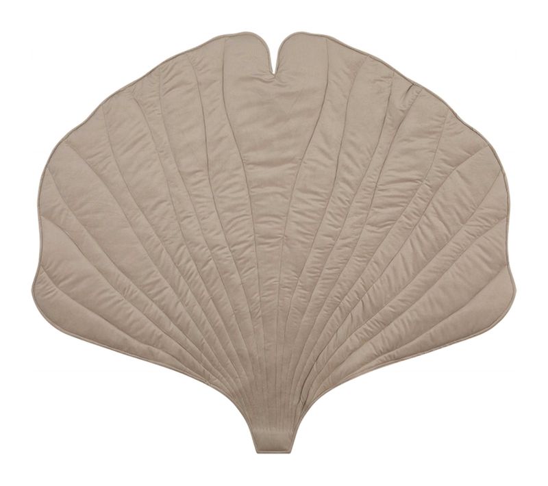 Tapis De Sol Molletonné Bébé Feuille Beige 120x110x3cm