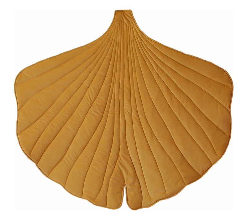Tapis De Sol Molletonné Bébé Feuille Jaune 120x110x3cm