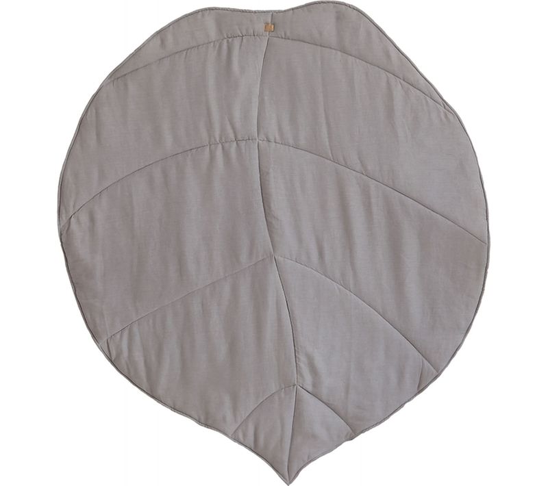Tapis De Sol Molletonné Bébé Feuille Gris 120x110x3cm