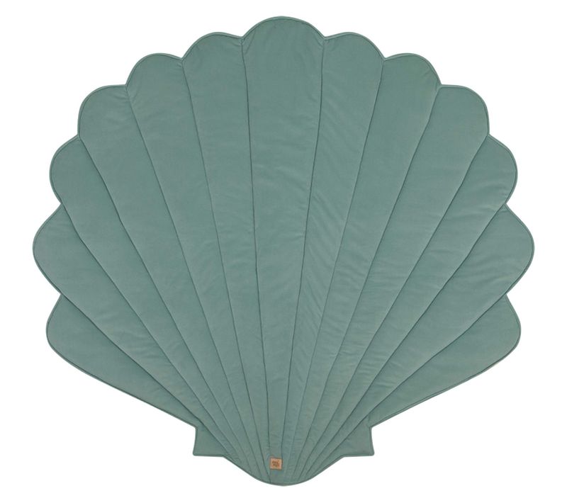 Tapis De Sol Molletonné Bébé Coquillage Vert 115x110x3cm