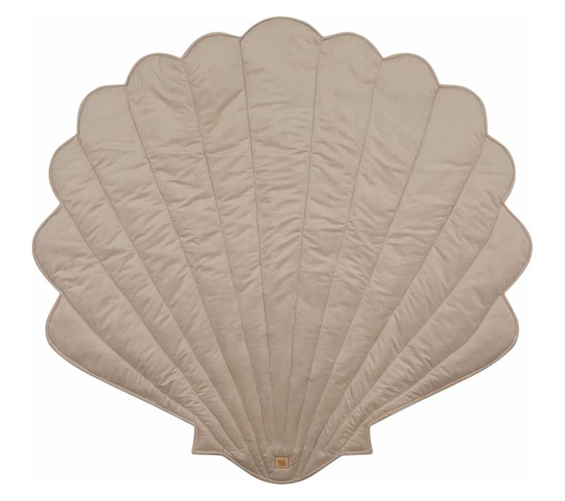 Tapis De Sol Molletonné Bébé Coquillage Beige 115x110x3cm
