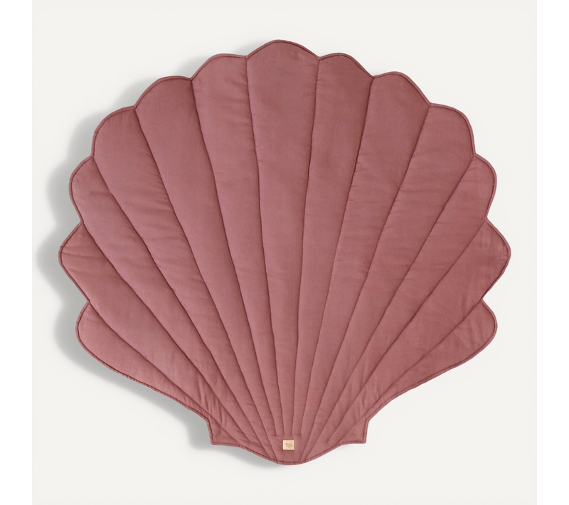 Tapis De Sol Molletonné Bébé Coquillage Violet 115x110x3cm