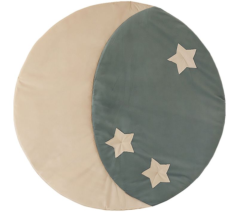 Tapis De Sol Molletonné Bébé Rond Beige 120x120x3cm