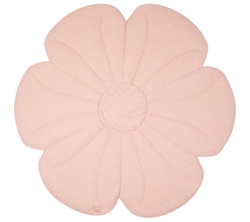 Tapis De Sol Molletonné Bébé Fleurs Rose 110x110x3cm