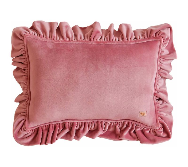 Coussin Molletonné Bébé Rectangle Rose 60x40x10cm