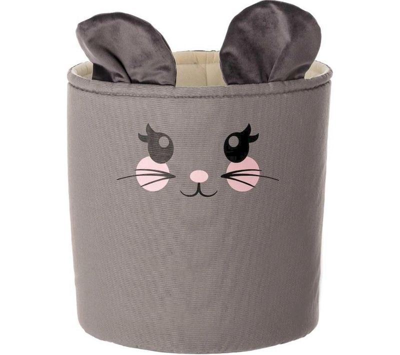 Panier à Jouets Animal Happy Band 25 X 25 X 30 Cm Gris