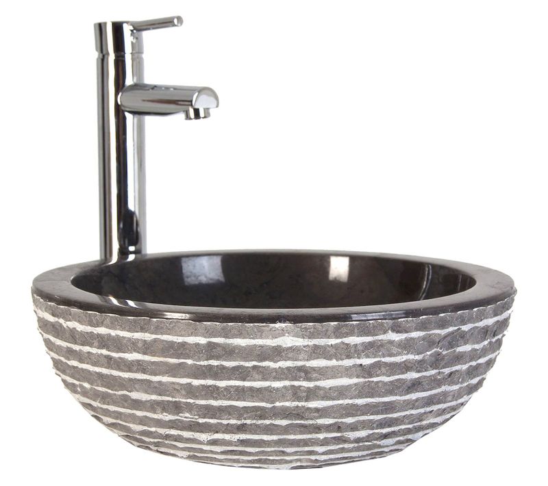 Lavabo Iris Vintage En Marbre Gris