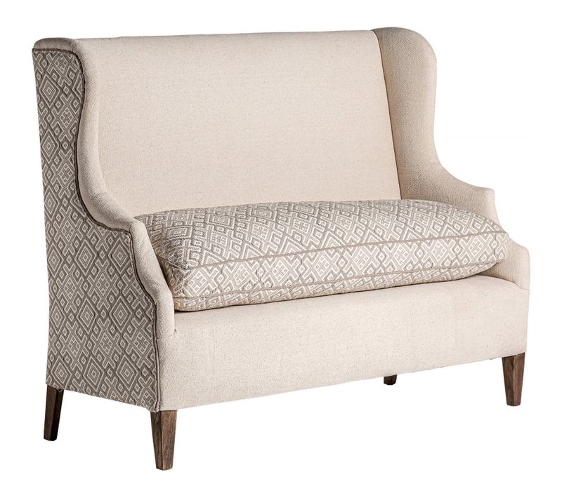 Sofa Bar élégant En Bois De Mango Beige