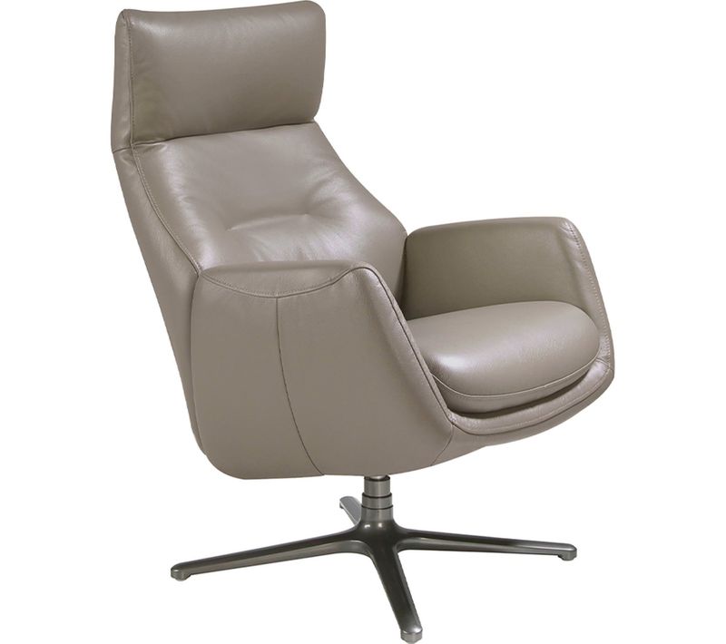 Fauteuil Pivotant Cuir Anthracite Angel Cerda