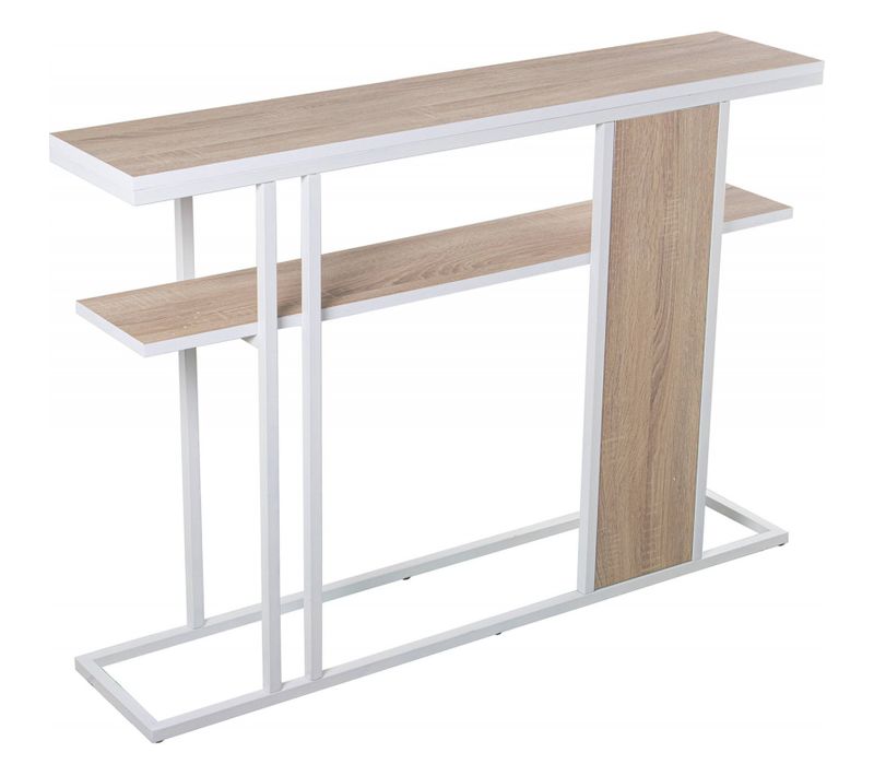 Console Chêne Et Métal Pour Entrée Élégante