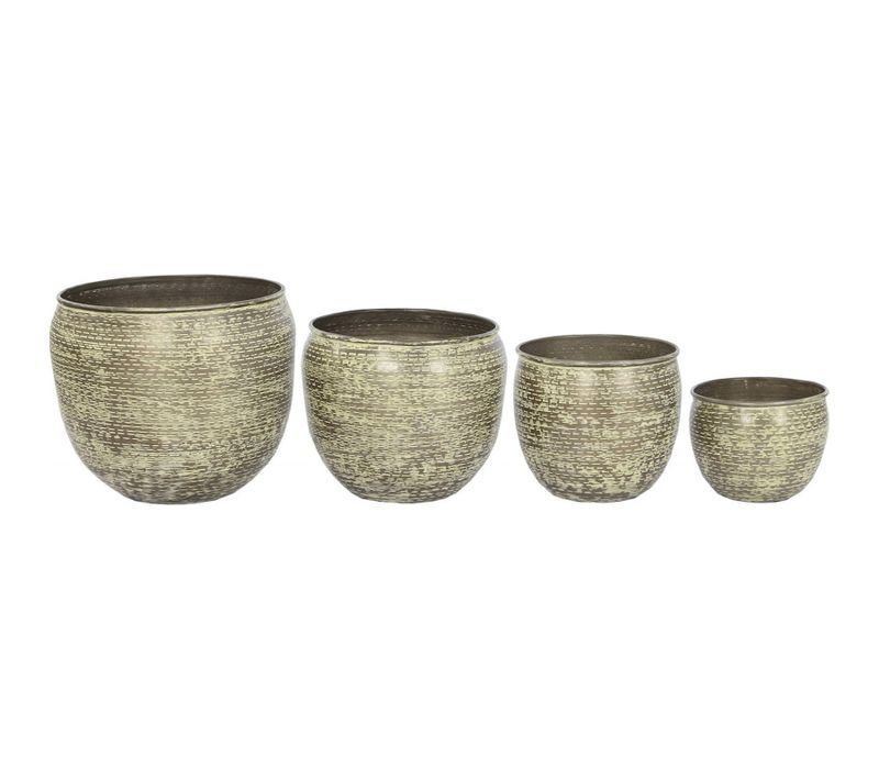 Cache-pot En Aluminium Vert élégant Pour Plantes