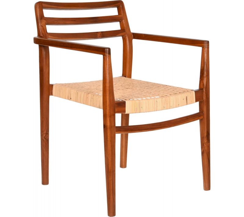 Chaise Cuisine élégance Teck Et Rotin épurée