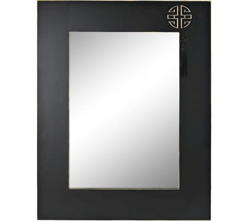 Miroir élégant Noir Et Doré Pour Déco Chic