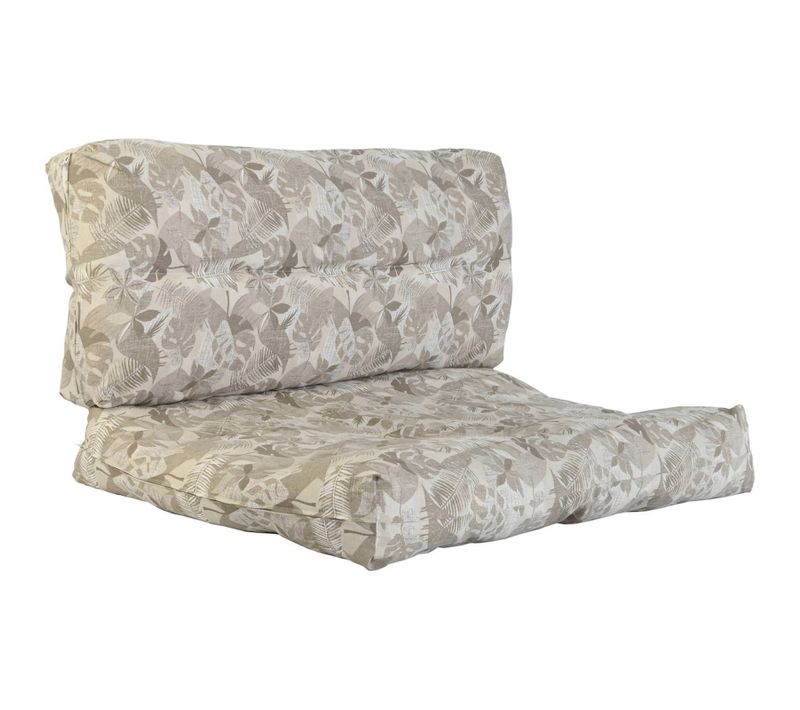 Salon De Jardin Tissu Coussin Confort Motif Feuille