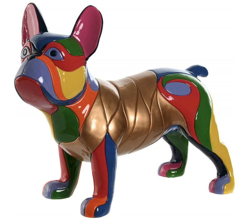 Statue Chien Coloré En Résine Pour Intérieur élégant