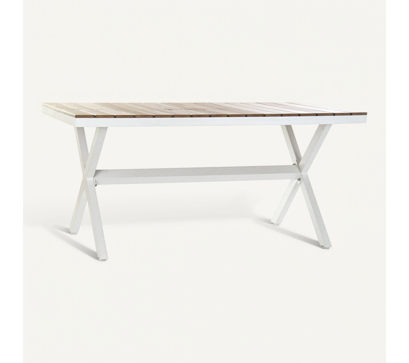 Table De Jardin Finition Bois Blanc élégante Et Durable