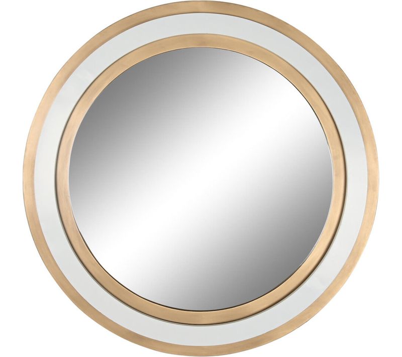 Miroir Élégant Doré Et Blanc Pour Déco Chic