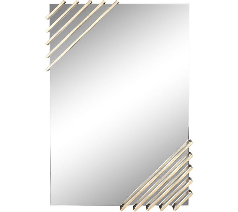 Miroir Élégant Doré En Verre Et Fer Pour Déco Chic