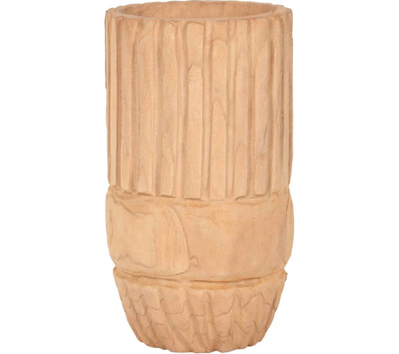 Cache-pot Bois Sculpté Paulownia élégant Et Intemporel