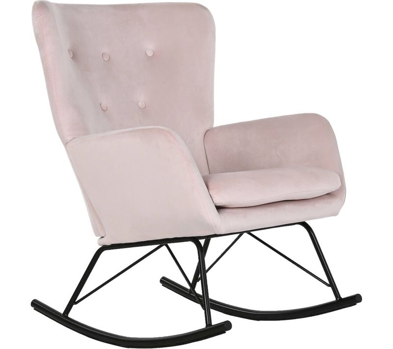 Rocking Chair Rose Élégant Et Confort Pour Salon