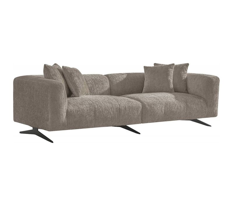 Sofa 3 Places élégant Beige En Tissu