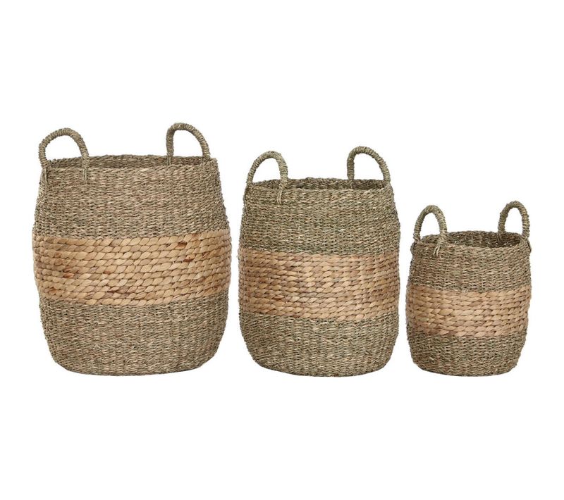 Panier Jacinthe D'eau Naturel Style Tropical Pour Rangement élégant
