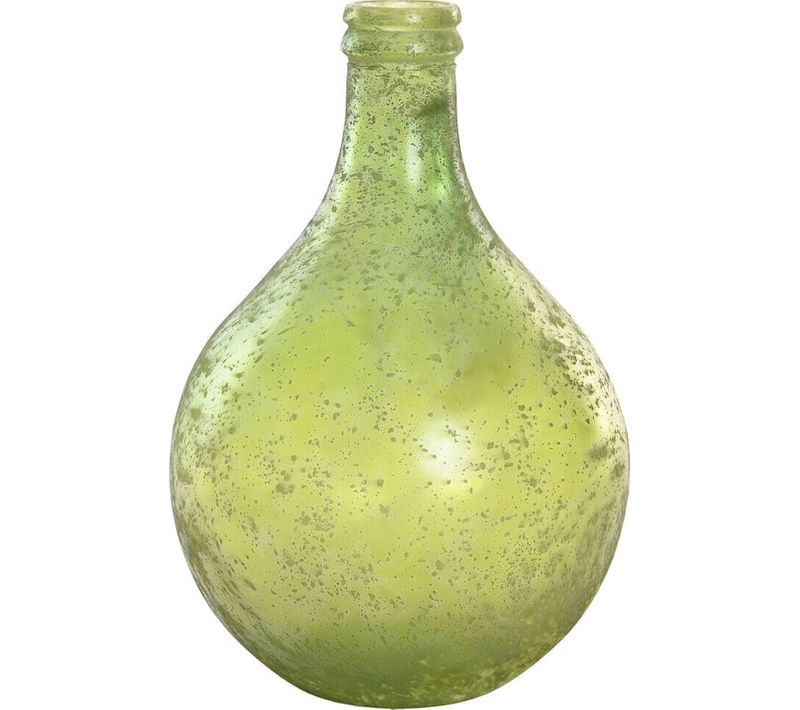 Vase En Cristal Recyclé Vert Style Vintage Cottage