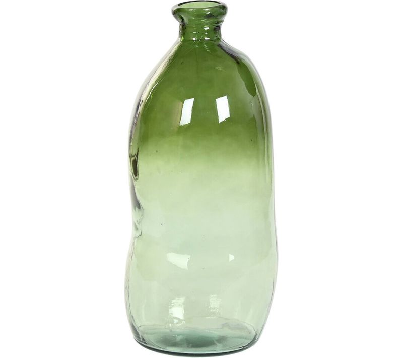 Vase En Cristal Recyclé Vert Foncé Style Organique Urban